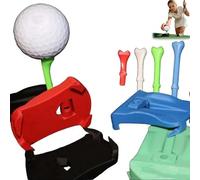 Hinged Turf Base V3 - Turf Tee for Artificial Turfs - Includes Pre-Cut Tee Variety Packs, Golf Simulator Training Tees for Outdoor Indoor Winter Turfs and Driving Range Home (Red,1pcs)