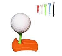 Hinged Turf Base V3 - Turf Tee for Artificial Turfs, Includes Pre-Cut Tee Variety Packs, Quick Easy Ball Setup Unbreakable, Outdoor Indoor Winter Turf, Driving Range & Home Training (orange-1pcs)