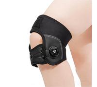 Hinged Wraparound Knee Brace with Aluminum Alloy Bar Adjustable Sports Knee Support Wrap for Men and Women to Stabilize Joint During High Performance Training Workout(M)