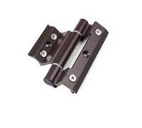 Hinges 1 pcs Aluminum Alloy Door and Window Hinge Broken Bridge Heat Insulation Flat Open Hardware Folding Thickened Hinges for Furniture(Brown-100mm)