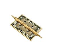 Hinges, 1pc Bronze Cabinet Door Hinge, Thick Retro European Style Room Door Hinge Cover Home Decoration Hardware(Black Bronze)