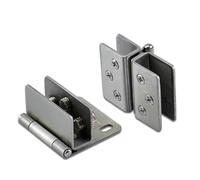 Hinges 1Pcs Stainless Steel Glass Door Hinge Chain for Furniture Wine Cabinet Opening Hardware Accessories(Large Double Clip)