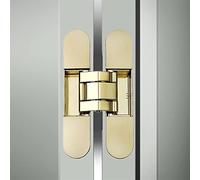Hinges 60KG Gold Adjustable Concealed 180 Degrees Hinge European H-Shaped Folding Silent Invisible Hinge (Color : Gold)