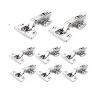 Hinges 8 Pieces Stainless Steel Cabinet Hinges Soft Closing Hydraulic Door Damper Buffer Kitchen Furniture Hardware(Insert Embed x 8)