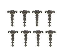 Hinges, 8pcs,Zinc Alloy European Style Retro Furniture Hinge, Cabinet Door Hinge, Furniture Door Hinge Decoration(Bronze)