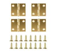 Hinges Foldable, Hinges Heavy Duty, Foldable Gold Hinge Brass, Ball Bearing Hinges with Screws, 4 Pieces Hinge Tape Small with 16 Pieces Screws for Doors, Windows and Cabinets
