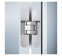 Hinges Hidden Folding Self Closing Hinge Three-Dimensional Adjustable Invisible Wooden Door 180° Opening Concealed Gate Fittings Hinge(Balck)