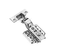 Hinges Home Hardware Hinge, Extra Thick 2Mm,Stainless Steel Hinge, Hydraulic Damping Buffer Hinge, 5Pcs,Black,No Cover (Color : Silver, Size : No Cover)