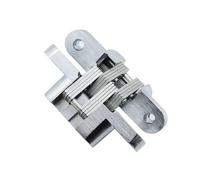 Hinges Stainless Steel Built-in Concealed Cross Heavy-Loading Folding Door Hinge Hidden Double Spring Furniture Hardware 2Pcs(NO2(59-33MM))