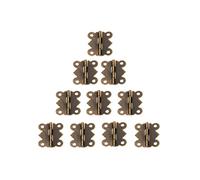 Hinges,Stainless Steel Door Hinge,T-Strap Heavy Shed, 20Pcs/lot 20 * 25mm 4 Holes+80 Screws Antique Bronze Cabinet Drawer Jewellery Wood Box Wine Case Decor Furniture