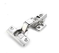 Hinges Stainless Steel Hydraulic Soft Close Door Hinge Damper Buffer for Cabinet Cupboard Furniture Hardware 1 Piece(Half Overlay)