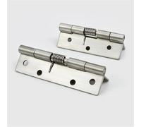 Hinges Stainless Steel Spring Hinge Automatic Closure 0 Degree Adjustable Door Closer Torsion Hardware 1 Pack(CL253-6-6)