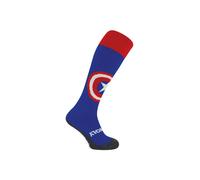 Hingly Women's 1 Pack Adults Knee High Fun Patterned Hockey Socks - Captain America in Blue | Size: 4-5 Hingly Blue 4-5