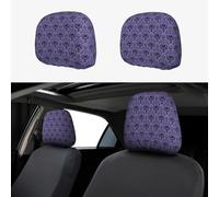 Hingor 2 Pack Haunted Mansion Print Universal Car Headrest Cover Elastic, Cute Stylish Car Seat Head Rest Cover Protector, Interior Front & Rear Seat Headrest Pads Decor For Womens Car Suv Auto