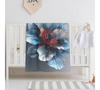 Hingor 3d Flower Print Baby Blankets, Toddler Blanket For Boys Girls, Double Layer, Crib Receiving Blanket,