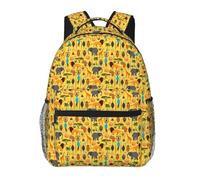 Hingor Africa Elephant Print Unisex Leisure Backpack Lightweight Travel Work Everyday Use Weekend Getaways