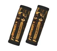 Hingor Ancient Egyptian Hieroglyph Print Comfortable Neoprene Luggage Handle Wrap Suitcase Handle Cover, (Pack of 2)