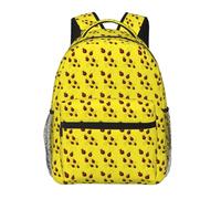 Hingor Art Ladybug Tracks Print Unisex Leisure Backpack Lightweight Travel Work Everyday Use Weekend Getaways