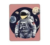 Hingor Astronaut on The Moon 1 print Mouse Pad with Stitched Edges, Premium-Textured Mouse Mat Pad, Non-Slip Rubber Base Mousepad for Gaming Laptop Computer