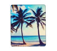 Hingor Beach Palm Trees 1 print Mouse Pad with Stitched Edges, Premium-Textured Mouse Mat Pad, Non-Slip Rubber Base Mousepad for Gaming Laptop Computer