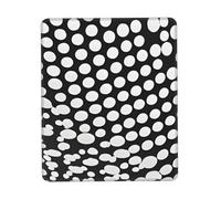 Hingor Black White Polka Dots Pattern print Mouse Pad with Stitched Edges, Premium-Textured Mouse Mat Pad, Non-Slip Rubber Base Mousepad for Gaming Laptop Computer