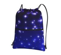 Hingor Bright Stars Print Drawstring Backpack String Bag Sackpack Cinch Water Resistant For Gym Shopping Sport Yoga