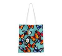 Hingor Butterfly And Cello Print Aesthetic Canvas Tote Bag For Women, Cute, Trendy & Reusable Canvas Shopping Bag Bags For School, Shopping, Gym, Library And Beach