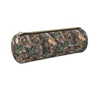 Hingor Cold Tree Camouflage Print Pu Pencil Pen Case Portable Stationery Bag Pouch Cosmetic Organizer Bag for Man and Woman