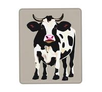 Hingor Cow black spot print Mouse Pad with Stitched Edges, Premium-Textured Mouse Mat Pad, Non-Slip Rubber Base Mousepad for Gaming Laptop Computer