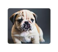 Hingor Cute Bulldog Puppy 1 Print Mouse Pad, Office Home Personalized Mouse Mat Design, Waterproof Mousepad, Non-Slip Rubber Base Computer Mouse Pads For Wireless Mouse