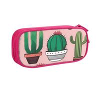 Hingor Cute Cactus 1 Print Pencil Case, Large Capacity Pen Case Bag Pouch Holder Stationery Desk Organizer with Zipper for School & Office Supplies