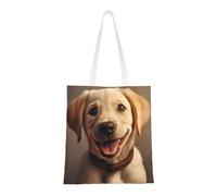 Hingor Cute Labrador Dog Print Aesthetic Canvas Tote Bag For Women, Cute, Trendy & Reusable Canvas Shopping Bag Bags For School, Shopping, Gym, Library And Beach