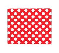 Hingor Cute Polka Dot Print Mouse Pad With Stitched Edge Premium Textured Smooth Precise Operation Waterproof Washable Non-Slip Rubber Base Desktop Protection Mat 9 X 7 Inch