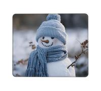 Hingor Cute Snowmen Print Mouse Pad With Stitched Edges, Premium-Textured Mouse Mat Pad, Non-Slip Rubber Base Mousepad For Gaming Laptop Computer