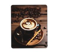 Hingor Delicious Heart Coffee print Mouse Pad with Stitched Edges, Premium-Textured Mouse Mat Pad, Non-Slip Rubber Base Mousepad for Gaming Laptop Computer