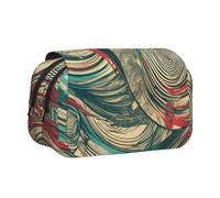 Hingor Fashion Not All Who Wander are Lost Print Pen Pencil Double-Layer Zipper Pencil Case Pouch, Clear Makeup Color Pouch Cosmetics Bag Multi-Purpose Stationary Bag