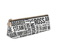 Hingor Game Quotes Print Stylish and Practical Pencil Case Large Capacity Triangle Pencil Pouch with Zipper