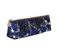Hingor Glow in The Dark Print Stylish and Practical Pencil Case Large Capacity Triangle Pencil Pouch with Zipper