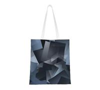 Hingor Gray Mosaic Print Aesthetic Canvas Tote Bag For Women, Cute, Trendy & Reusable Canvas Shopping Bag Bags For School, Shopping, Gym, Library And Beach
