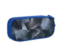 Hingor Gray Mosaic Print Pencil Case, Large Capacity Pen Case Bag Pouch Holder Stationery Desk Organizer with Zipper for School & Office Supplies