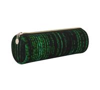 Hingor Hacker Era Print Pu Pencil Pen Case Portable Stationery Bag Pouch Cosmetic Organizer Bag for Man and Woman