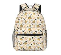 Hingor Halloween Pumpkin And Owl Print Unisex Leisure Backpack Lightweight Travel Work Everyday Use Weekend Getaways