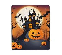 Hingor Happy-halloween-vector 1 print Mouse Pad with Stitched Edges, Premium-Textured Mouse Mat Pad, Non-Slip Rubber Base Mousepad for Gaming Laptop Computer