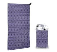 Hingor Haunted Mansion Print Quick Dry Microfiber Towel 16x31.5 Inches, Super Absorbent Lightweight Compact Travel Towel With Carabiner & Carry Bag For Outdoor, Beach, Gym, Camping