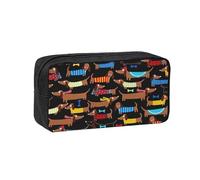 Hingor I Love My Dog Dachshunds Print Big Capacity Pencil Case Pencil Pouch Pen Case School Supplies Cute Pencil Box
