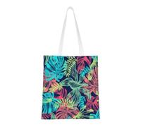 Hingor Illustration Digital Art Leaf Print Aesthetic Canvas Tote Bag For Women, Cute, Trendy & Reusable Canvas Shopping Bag Bags For School, Shopping, Gym, Library And Beach