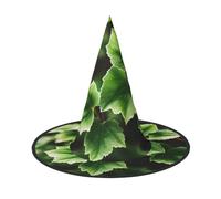 Hingor Ivy Blossoms Tree Print Halloween Hat For Women, Adult Witches Cosplay Accessories, Foldable Pointed Hat