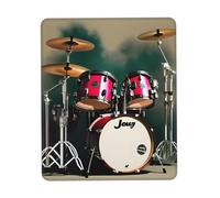 Hingor Jazz drum print Mouse Pad with Stitched Edges, Premium-Textured Mouse Mat Pad, Non-Slip Rubber Base Mousepad for Gaming Laptop Computer