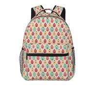 Hingor Ladybugs Cartoon Pattern Print Unisex Leisure Backpack Lightweight Travel Work Everyday Use Weekend Getaways