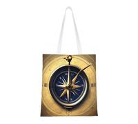 Hingor Law Of The Compass Navigation Print Aesthetic Canvas Tote Bag For Women, Cute, Trendy & Reusable Canvas Shopping Bag Bags For School, Shopping, Gym, Library And Beach